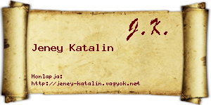 Jeney Katalin névjegykártya