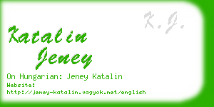 katalin jeney business card